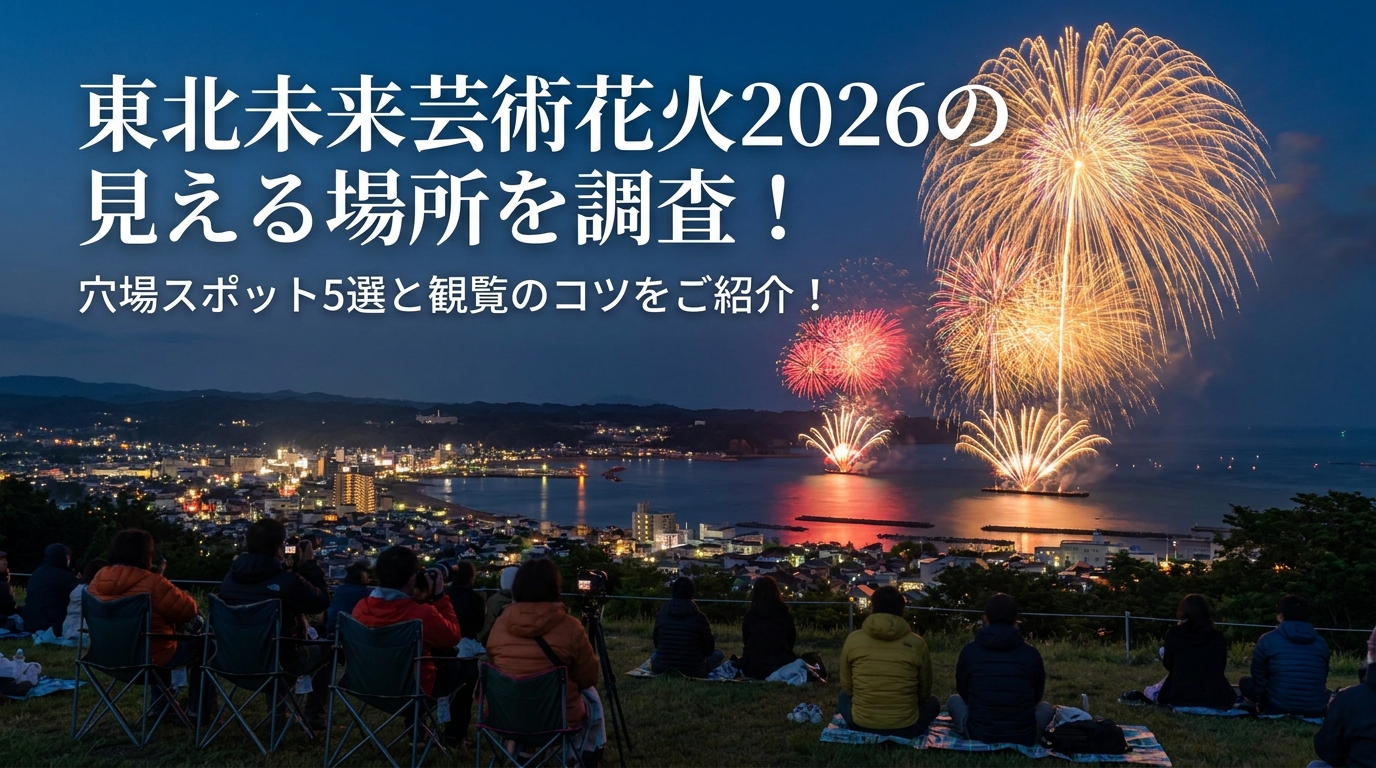東北未来芸術花火2026の見える場所を調査！穴場スポット5選と観覧のコツをご紹介！