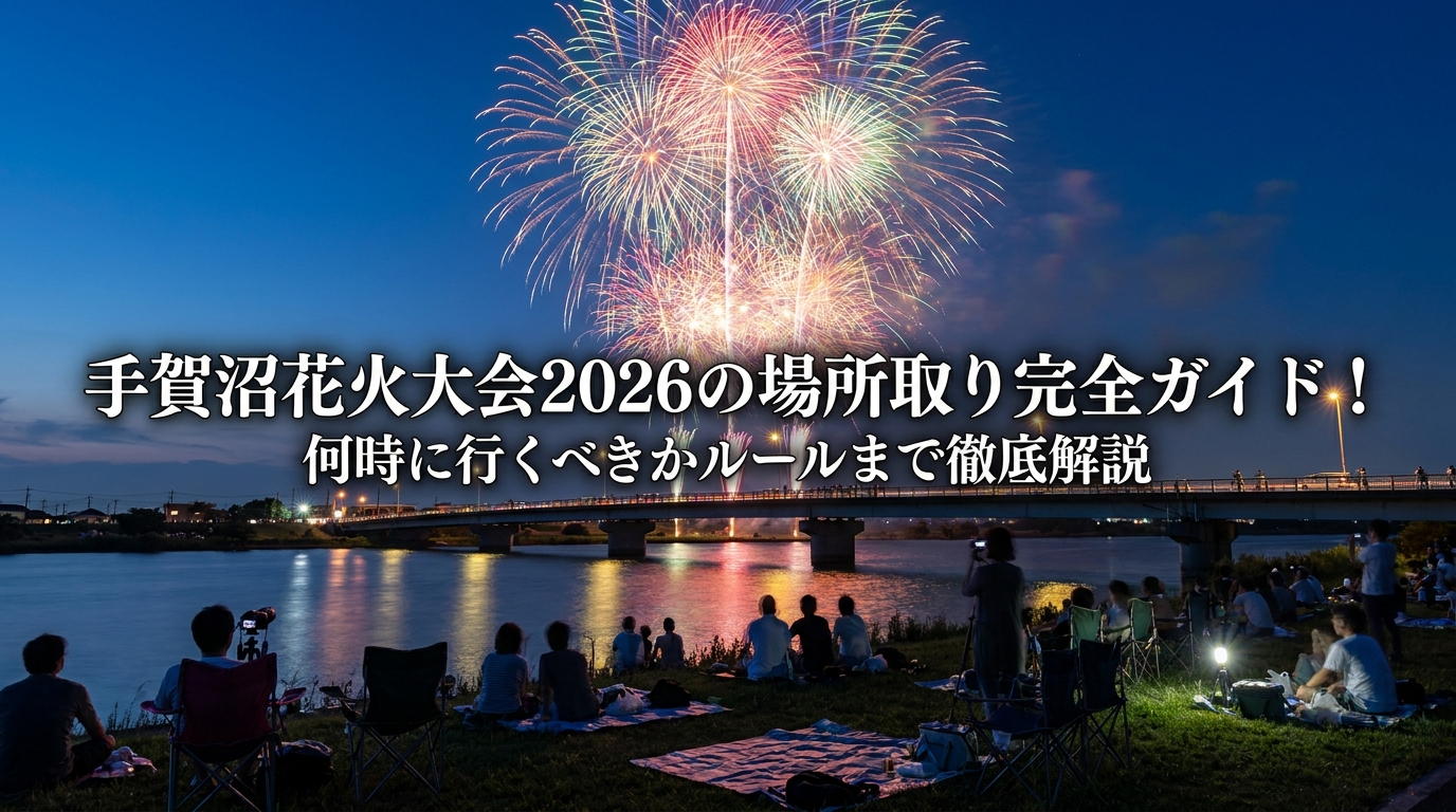 手賀沼花火大会2026の場所取り完全ガイド!何時に行くべきかルールまで徹底解説