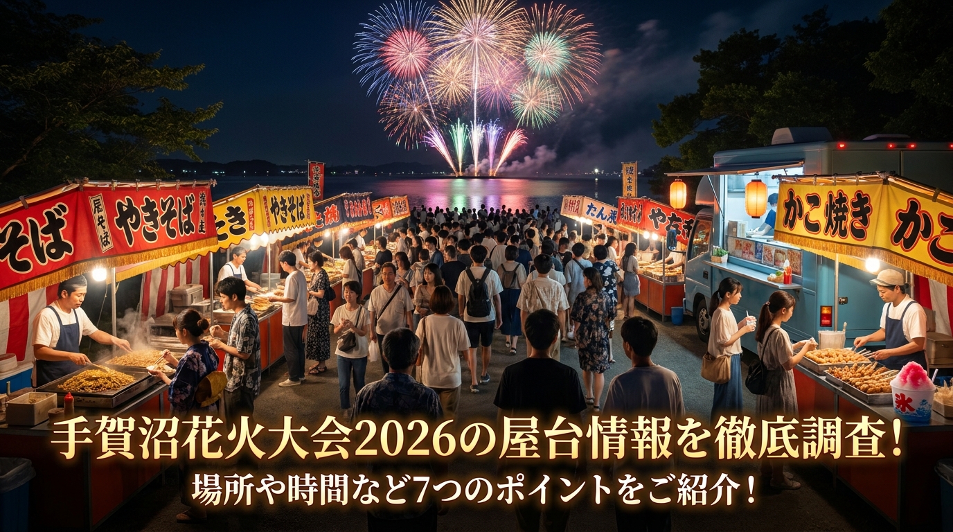 手賀沼花火大会2026の屋台情報を徹底調査!場所や時間など7つのポイントをご紹介!