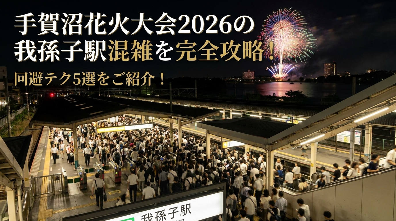 手賀沼花火大会2026の我孫子駅混雑を完全攻略!回避テク5選をご紹介!
