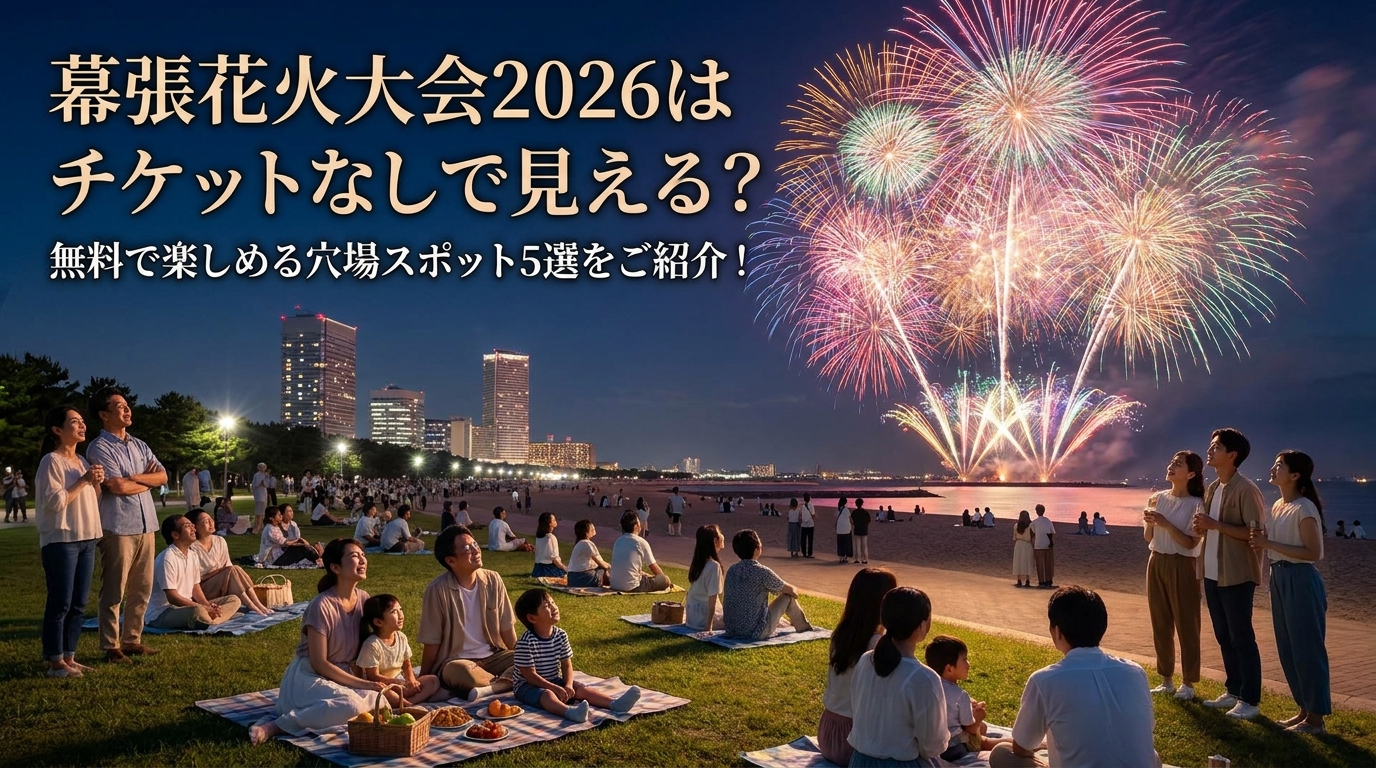 幕張花火大会2026はチケットなしで見える?無料で楽しめる穴場スポット5選をご紹介!