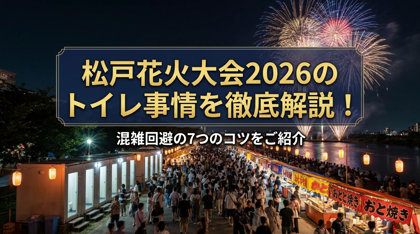 松戸花火大会2026のトイレ事情を徹底解説！混雑回避の7つのコツをご紹介