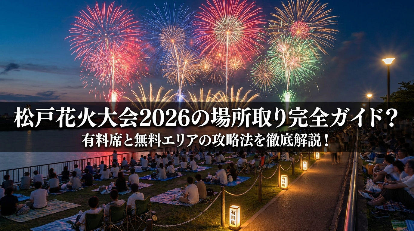 松戸花火大会2026の場所取り完全ガイド?有料席と無料エリアの攻略法を徹底解説!