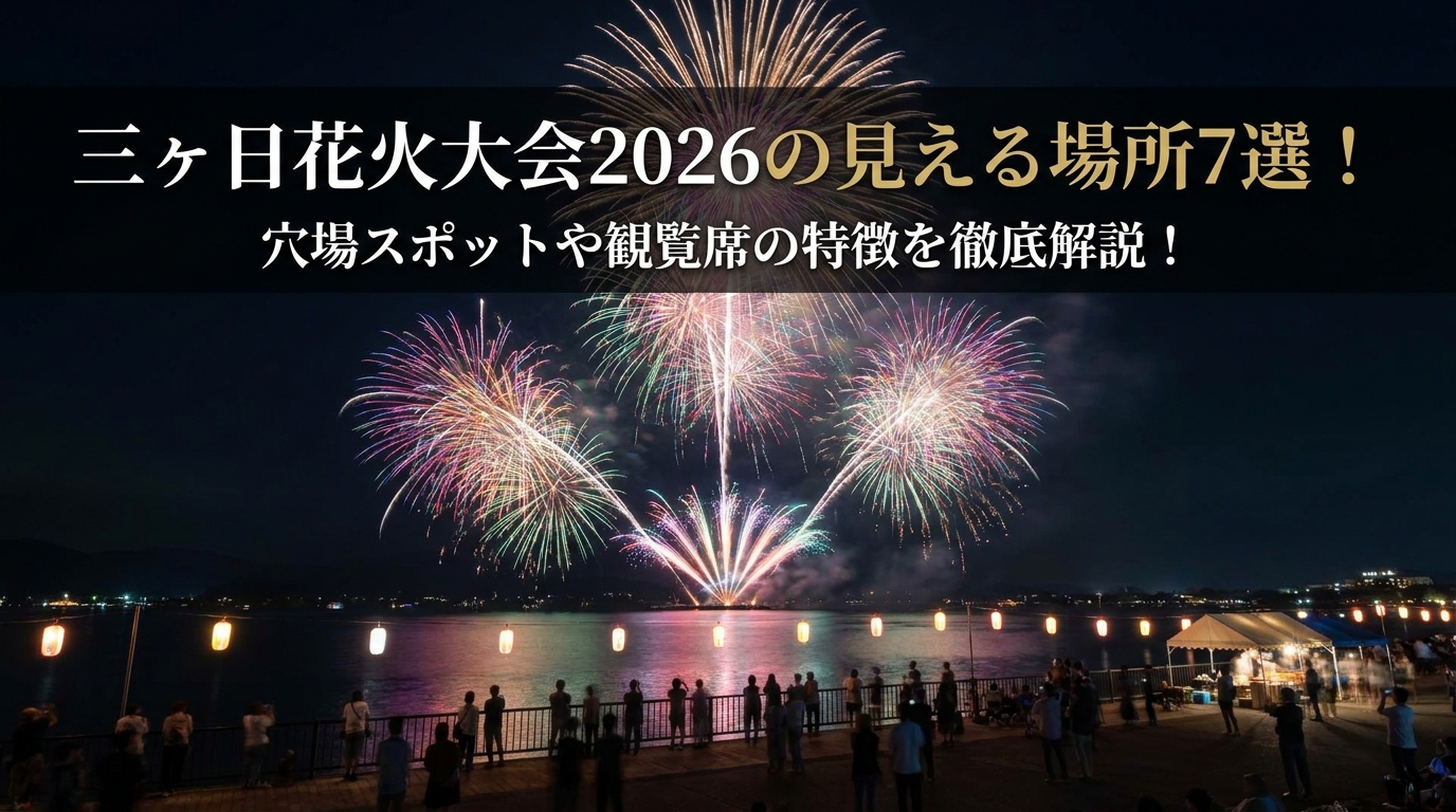 三ヶ日花火大会2026の見える場所7選！穴場スポットや観覧席の特徴を徹底解説！