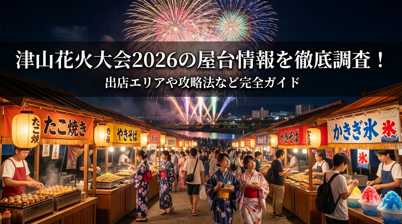 津山花火大会2026の屋台情報を徹底調査！出店エリアや攻略法など完全ガイド