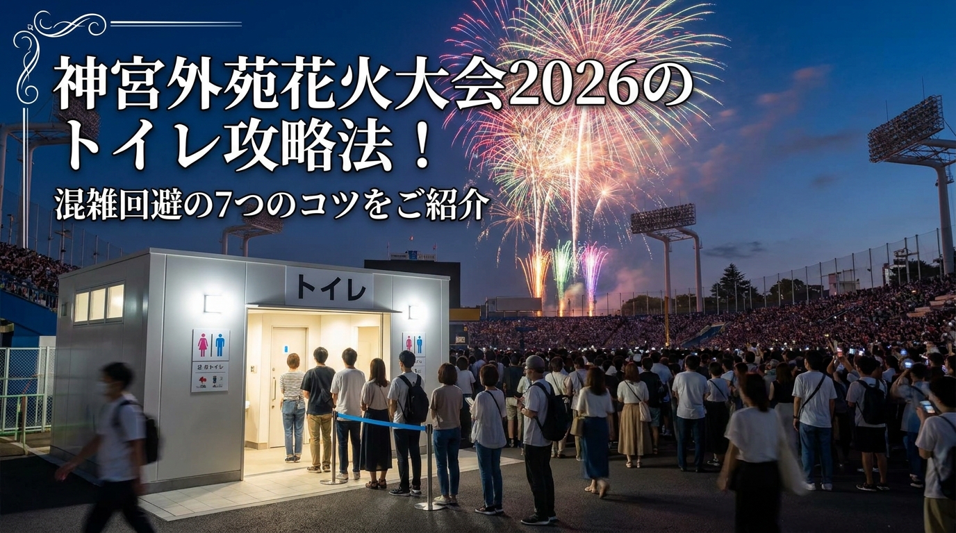 神宮外苑花火大会2026のトイレ攻略法！混雑回避の7つのコツをご紹介