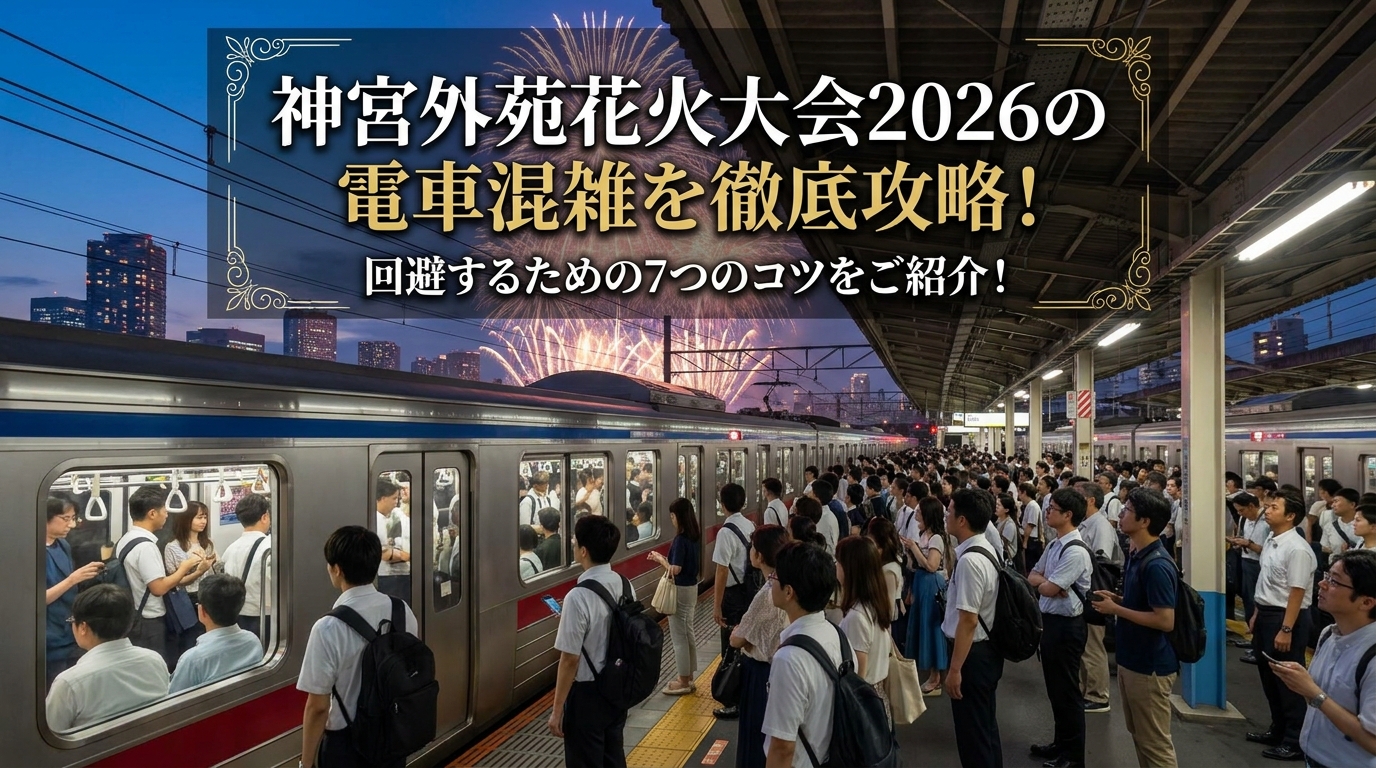 神宮外苑花火大会2026の電車混雑を徹底攻略!回避するための7つのコツをご紹介!