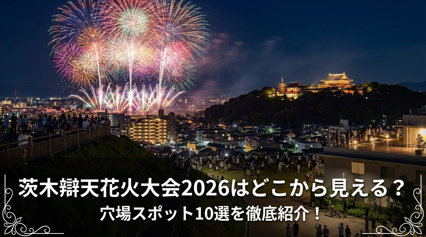 茨木辯天花火大会2026はどこから見える?穴場スポット10選を徹底紹介!