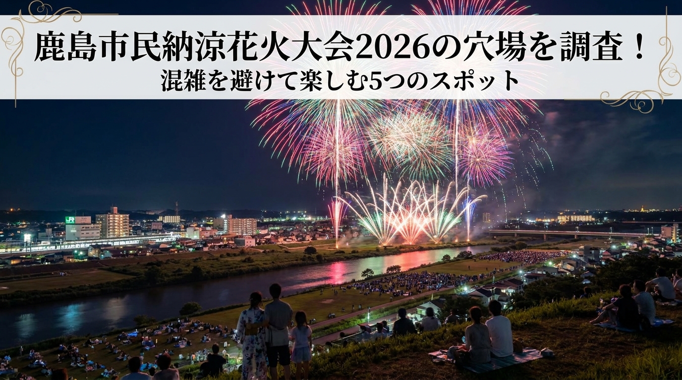鹿島市民納涼花火大会2026の穴場を調査!混雑を避けて楽しむ5つのスポット