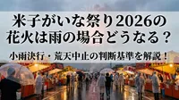 米子がいな祭り2026の花火は雨の場合どうなる？小雨決行・荒天中止の判断基準を解説！