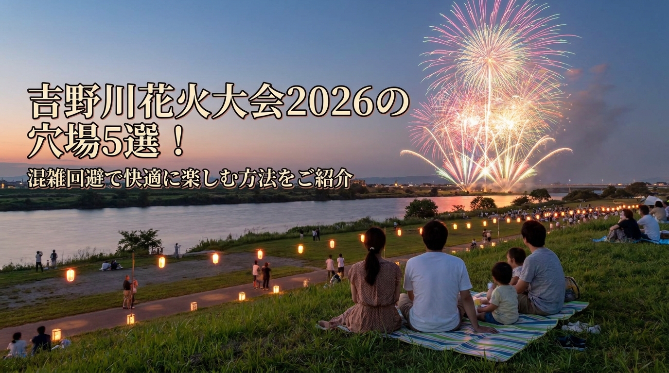 吉野川花火大会2026の穴場5選！混雑回避で快適に楽しむ方法をご紹介