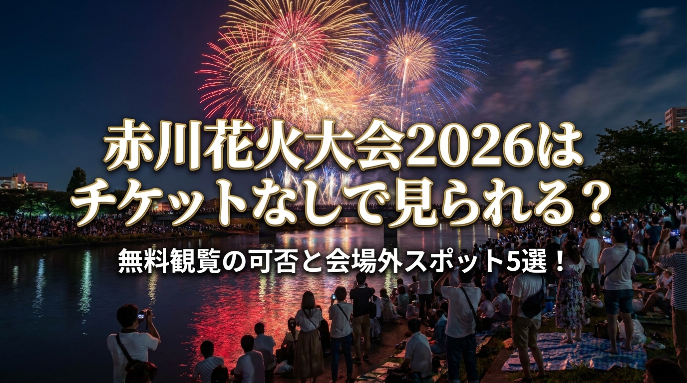 赤川花火大会2026はチケットなしで見られる?無料観覧の可否と会場外スポット5選!