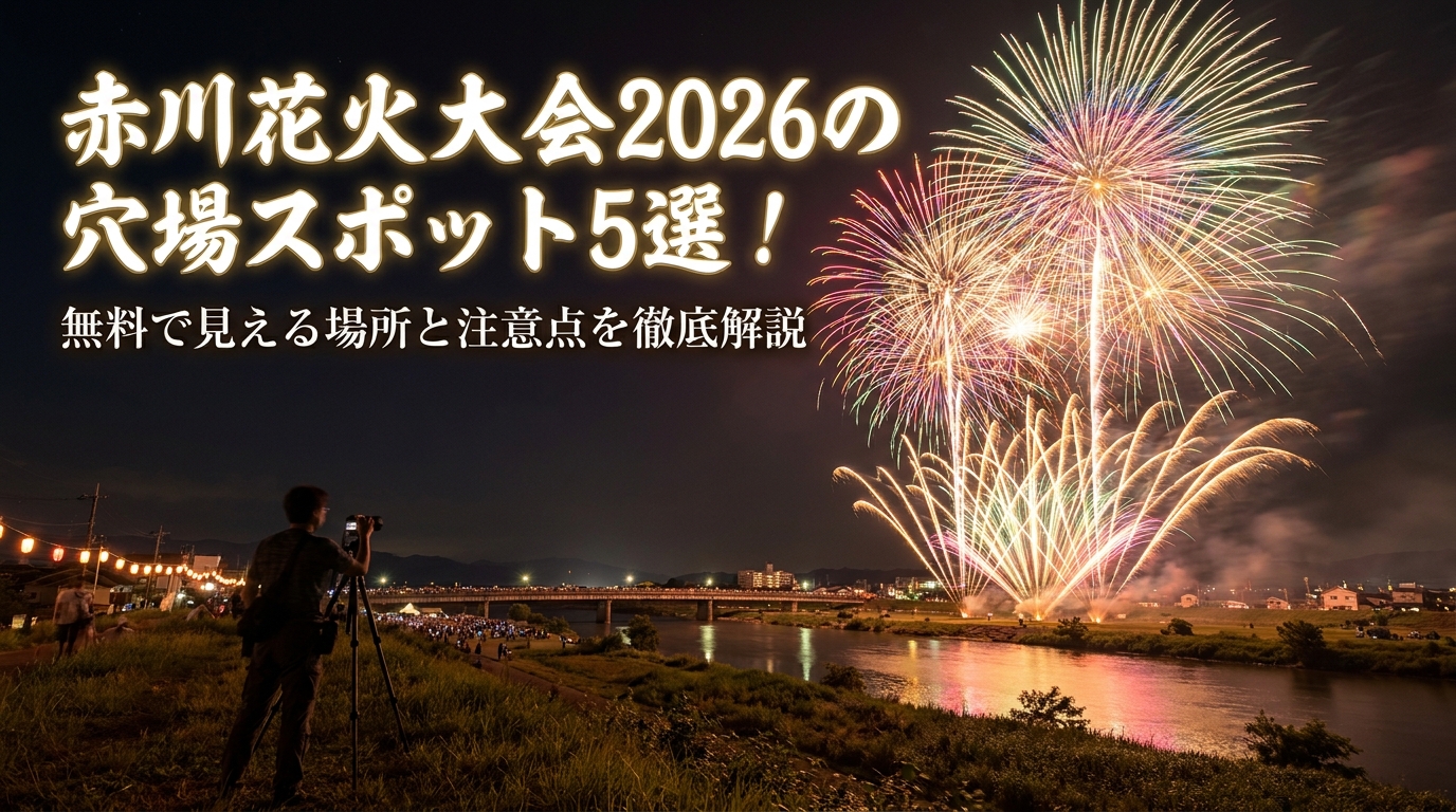 赤川花火大会2026の穴場スポット5選！無料で見える場所と注意点を徹底解説