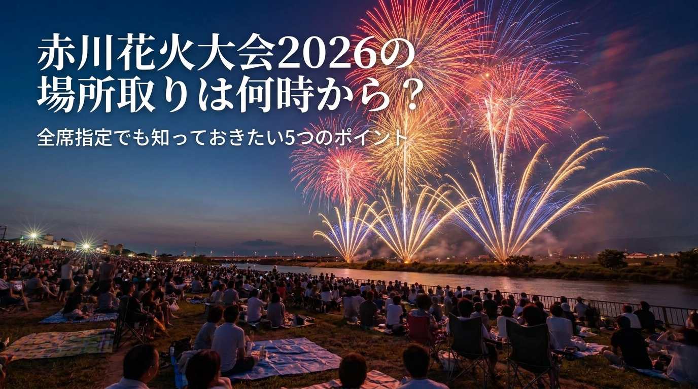 赤川花火大会2026の場所取りは何時から?全席指定でも知っておきたい5つのポイント