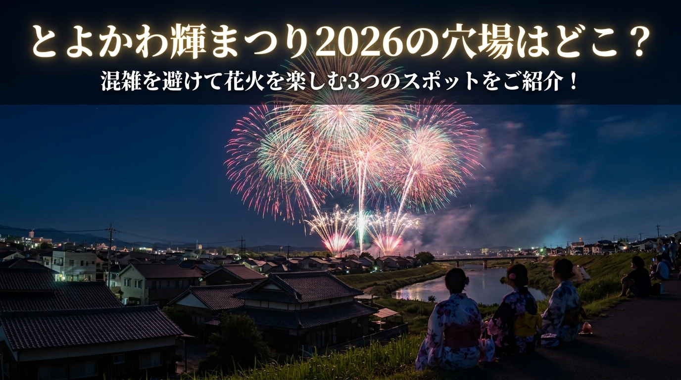 とよかわ輝まつり2026の穴場はどこ？混雑を避けて花火を楽しむ3つのスポットをご紹介！