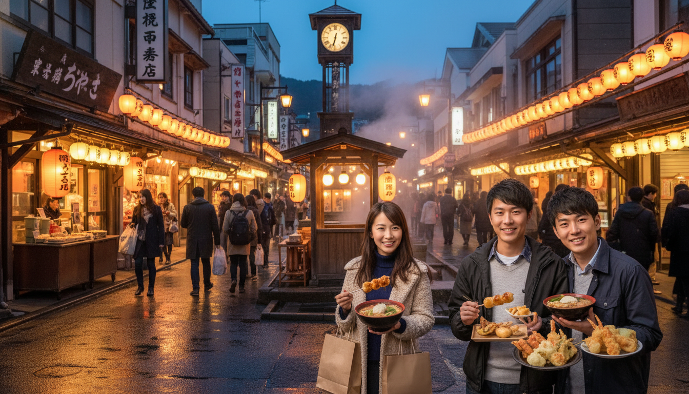 草津温泉の食べ歩きは基本17時〜18時までが目安