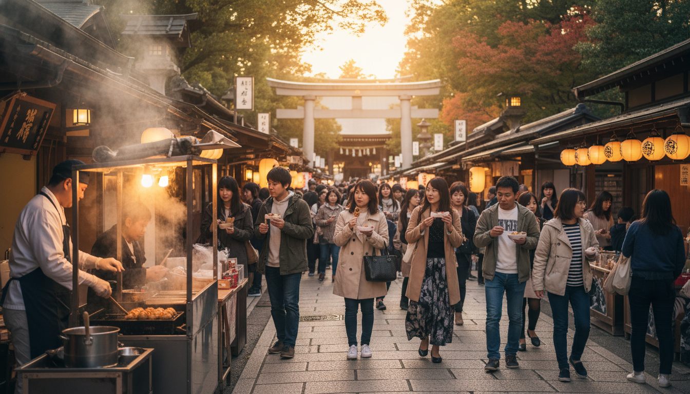 太宰府の食べ歩きは17時30分頃までが安心