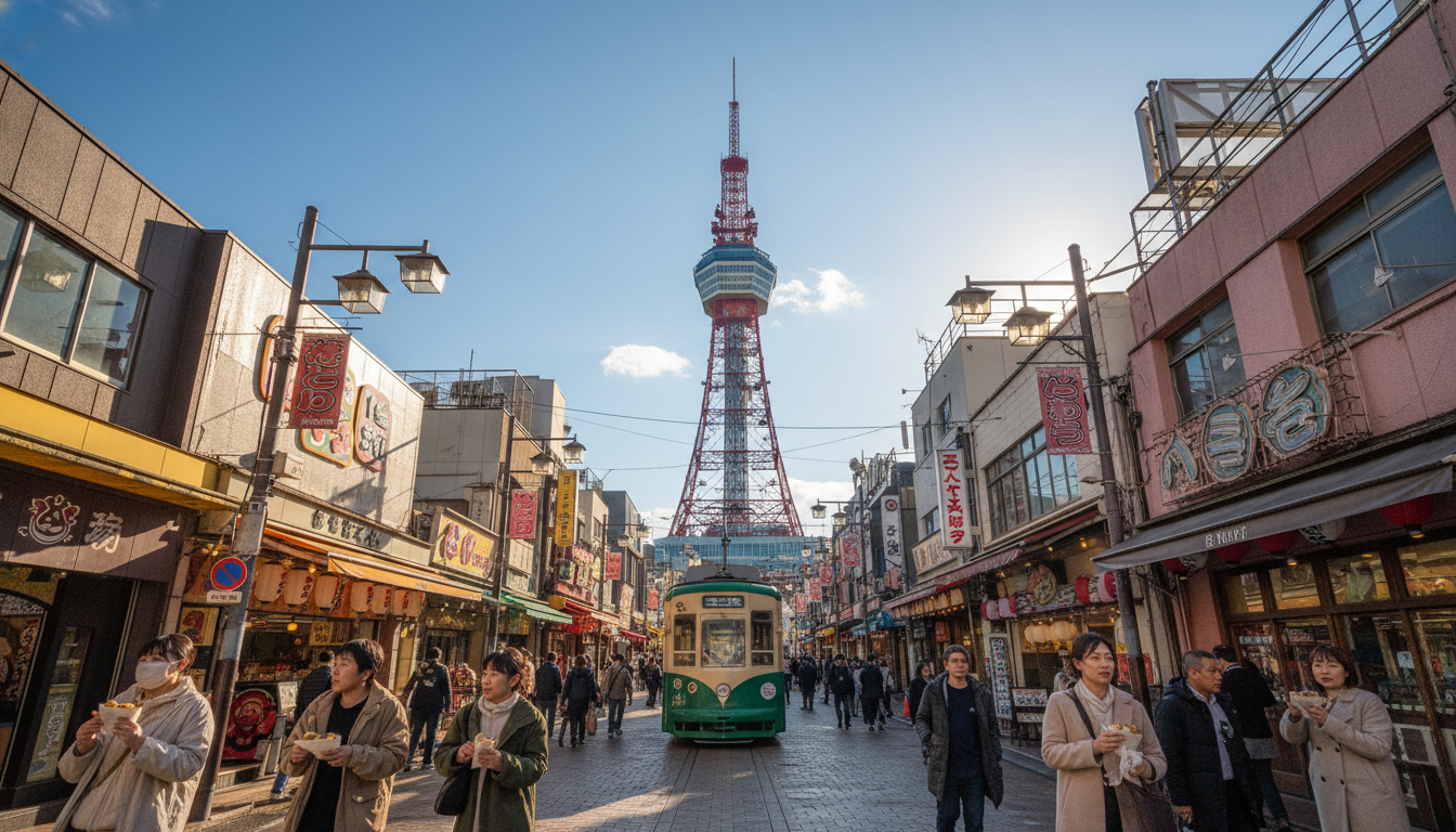 通天閣の食べ歩きは基本的に10:30〜11:00からスタートできる