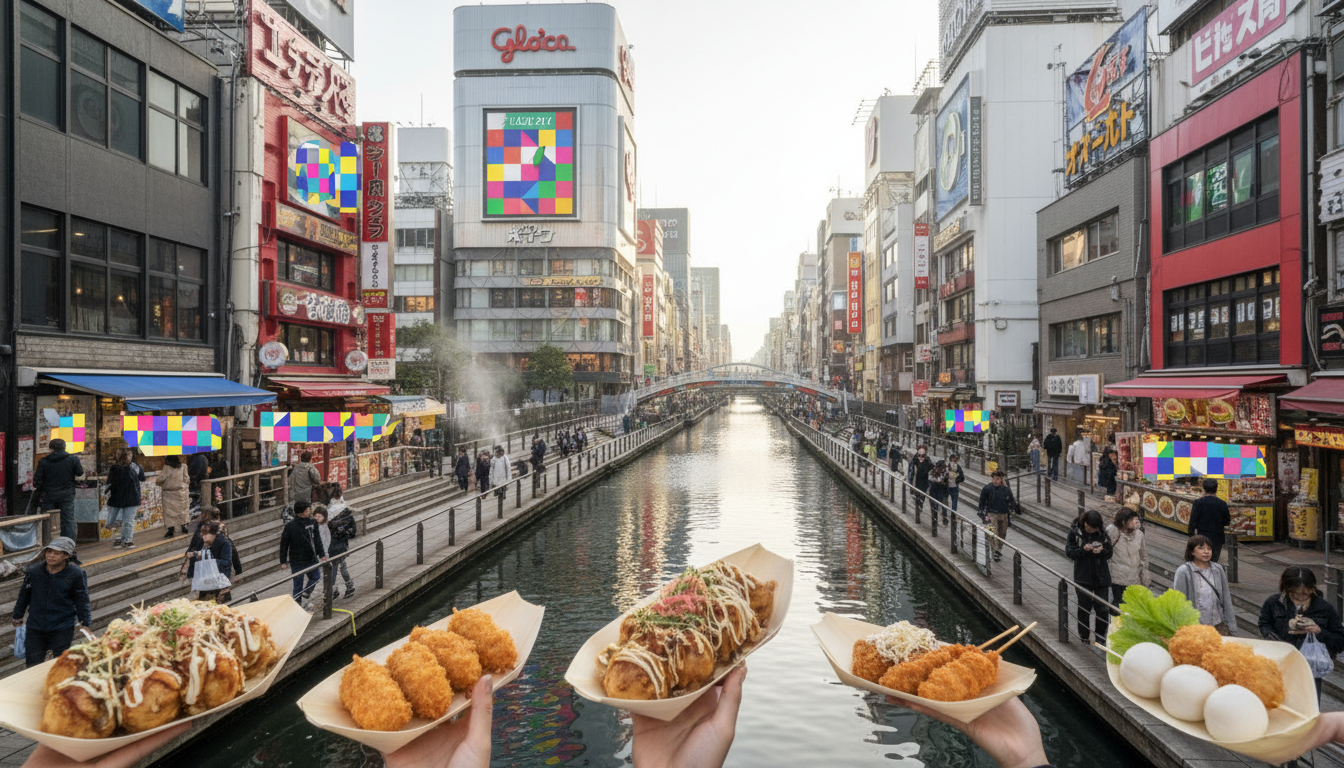 道頓堀の食べ歩きは午前10時〜11時頃からスタートできる