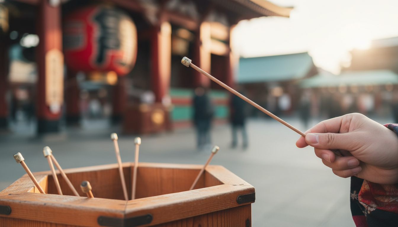 浅草寺のおみくじは伝統的な「観音百籤」に基づいています