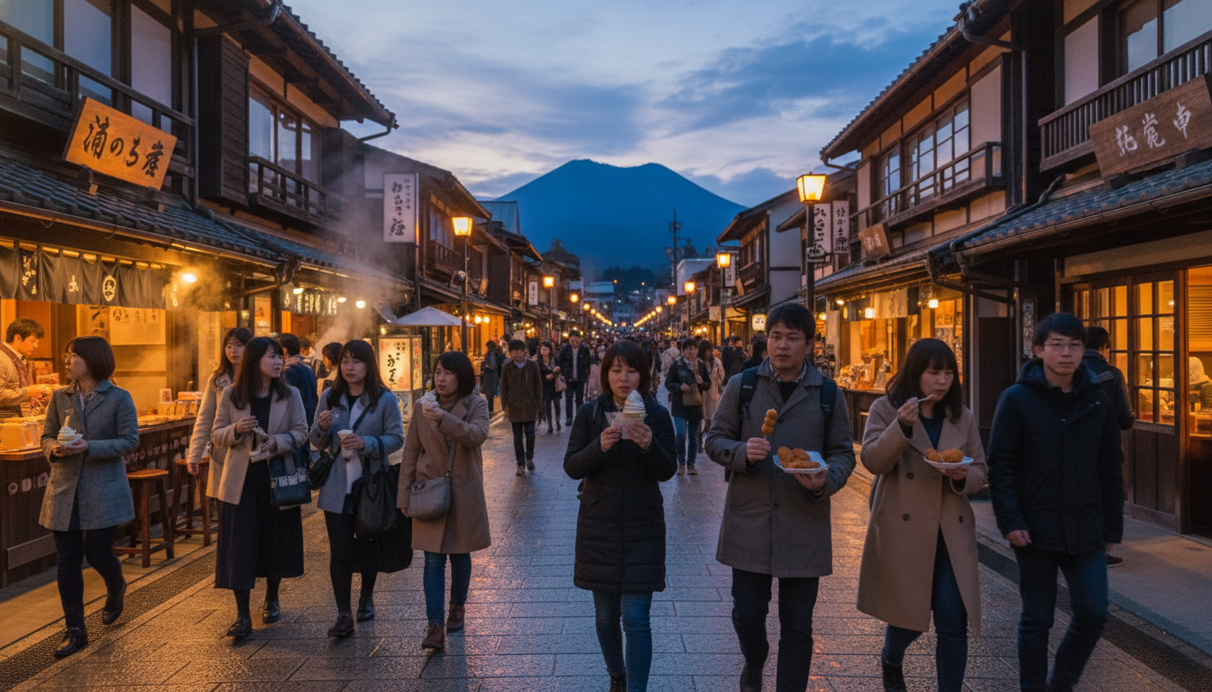 湯布院の食べ歩きが夕方までの理由とは？