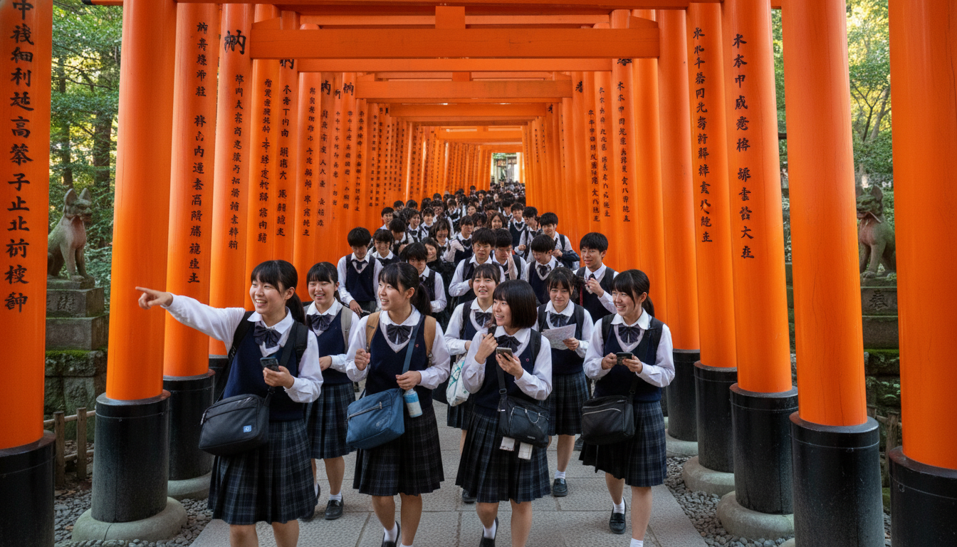 修学旅行での伏見稲荷大社の所要時間は60〜90分が目安