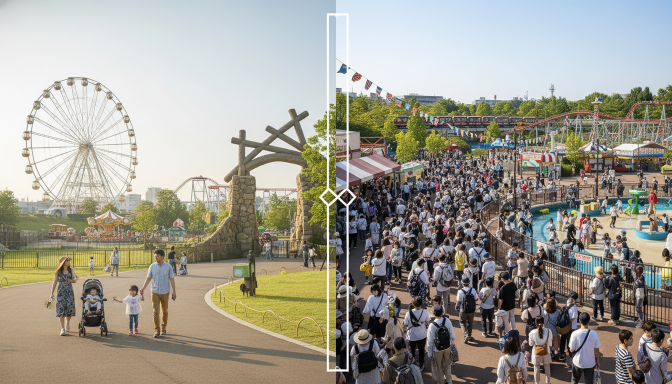 あらかわ遊園の混雑状況は平日と休日で大きく異なる