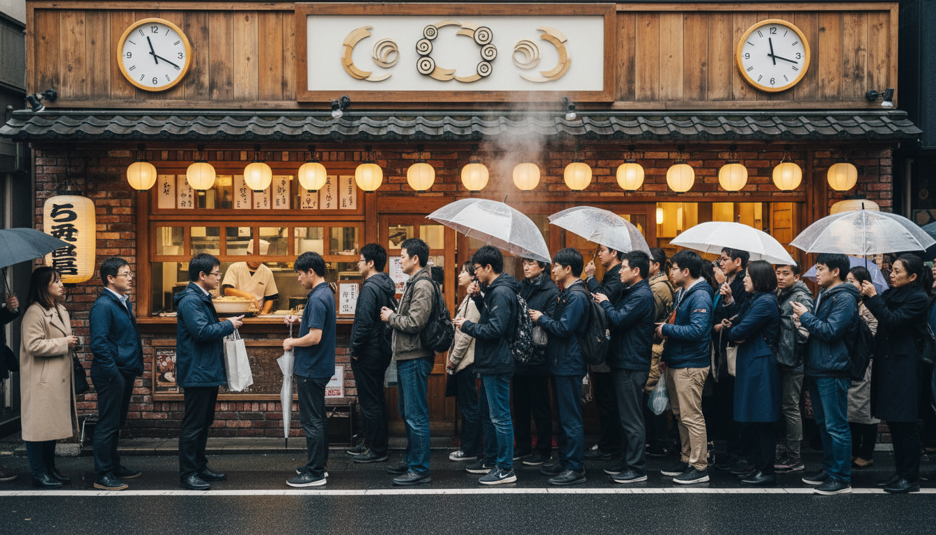 人生餃子は平日なら開店30分前、土日祝なら1時間前に並ぶのが目安