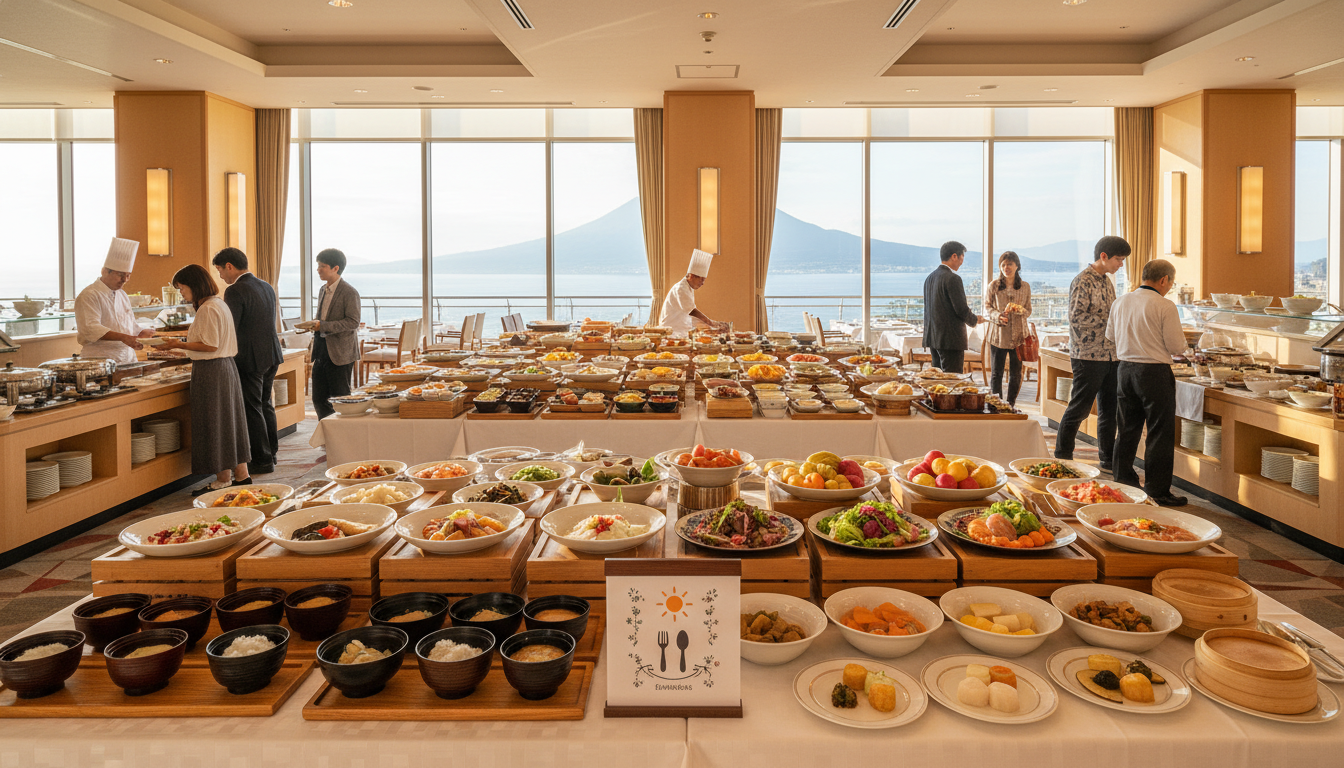 鹿児島では宿泊者以外でも朝食バイキングを楽しめるホテルがある