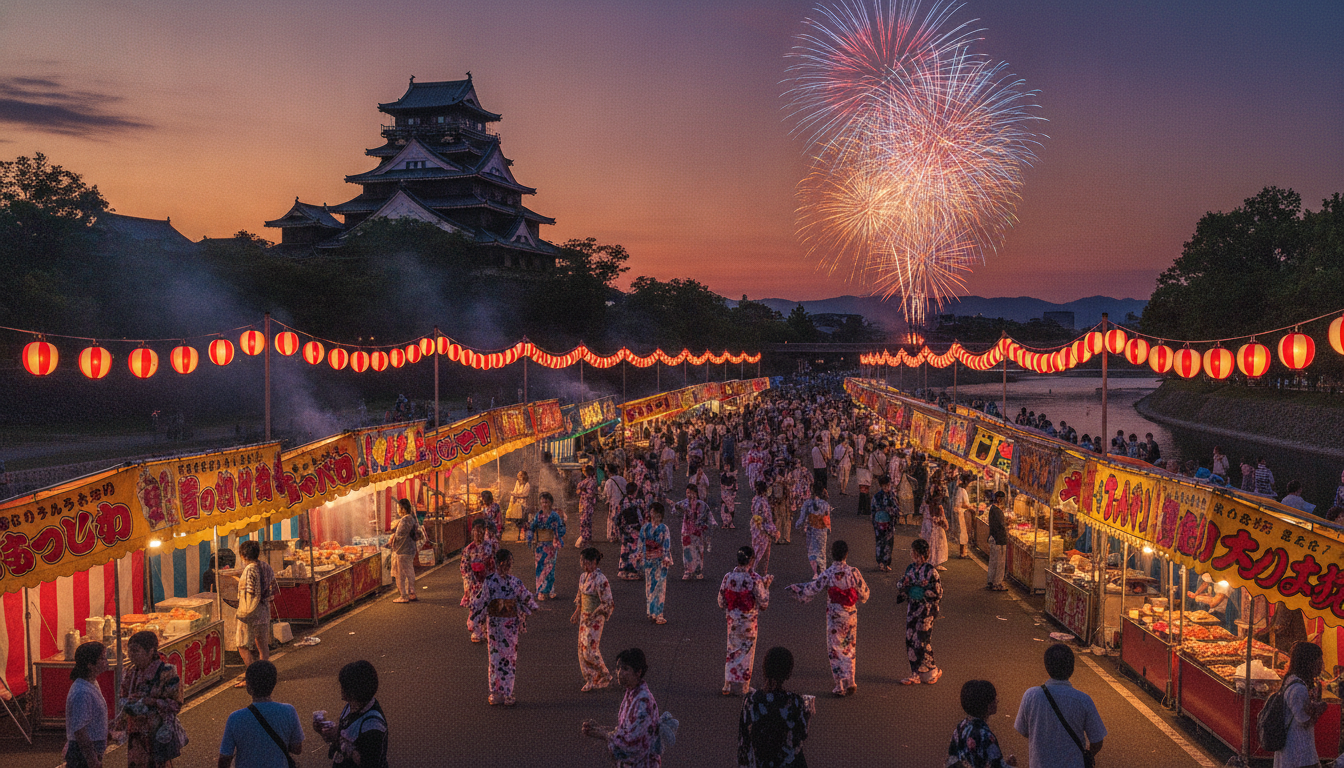 おいでん祭り2026の屋台は総踊りと花火大会の両日で楽しめる
