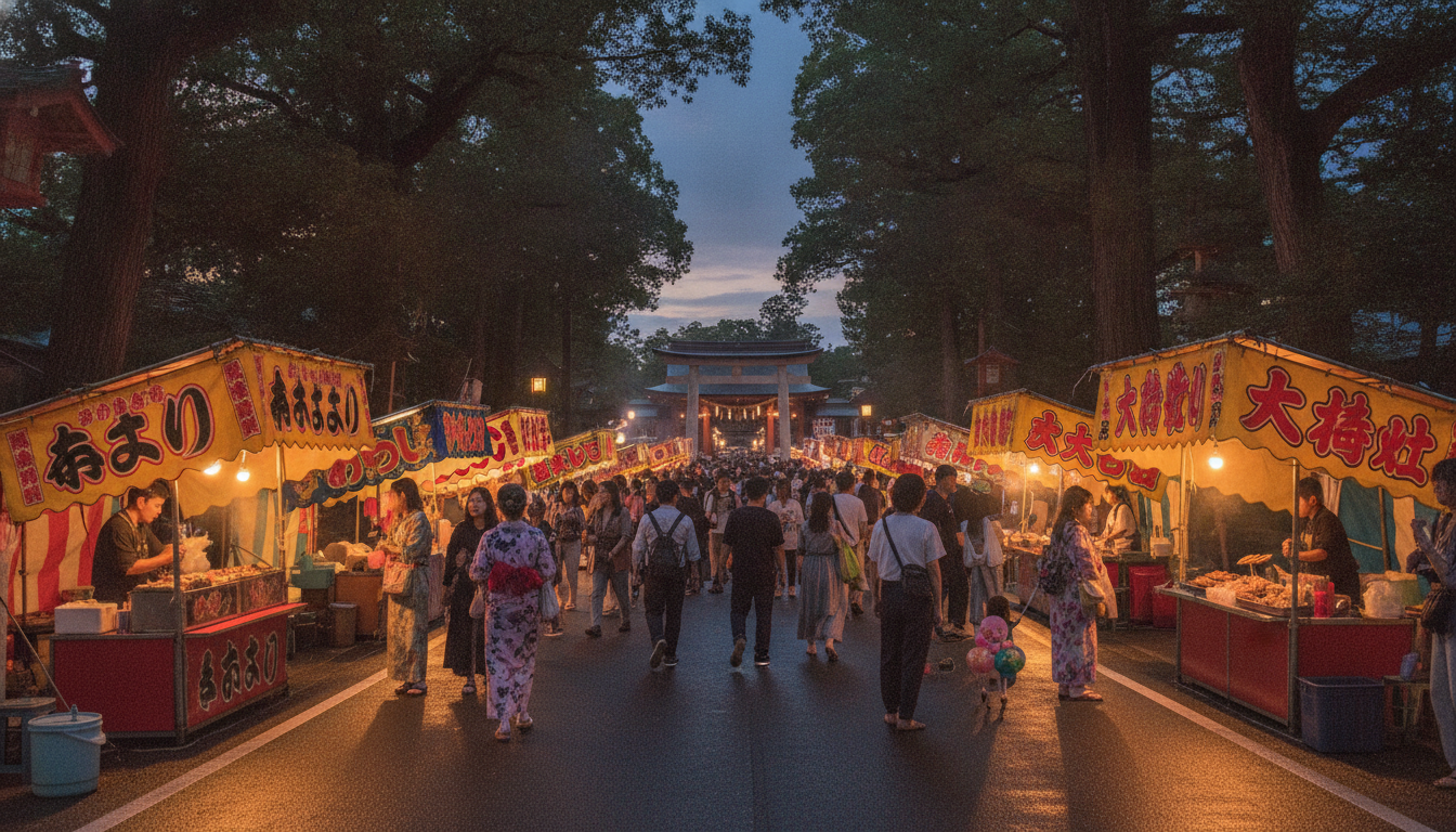 阿伎留神社例大祭2026の屋台は檜原街道沿いに出店される見込み