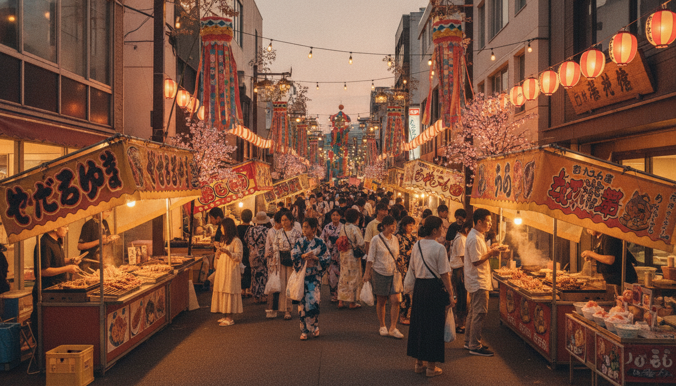 高岡七夕祭りの屋台は御旅屋通りとダイワ屋台村が中心