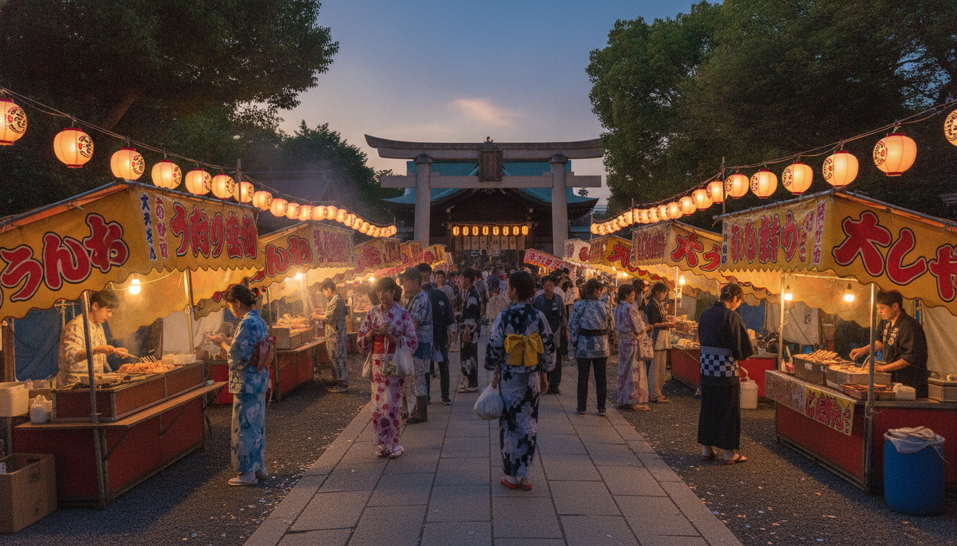 藤森神社の祭りで屋台が楽しめる時間帯の理由