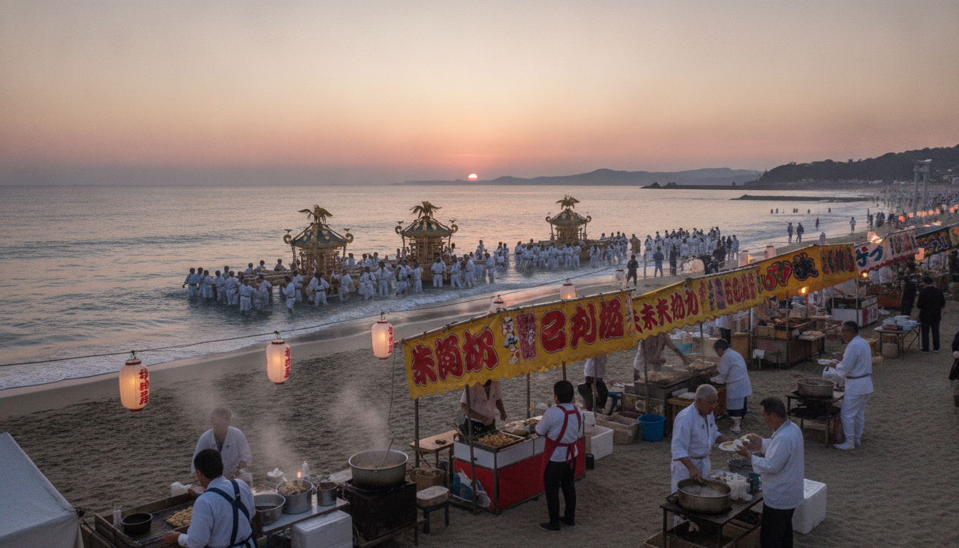 浜降祭2026の屋台は早朝5時頃から営業している