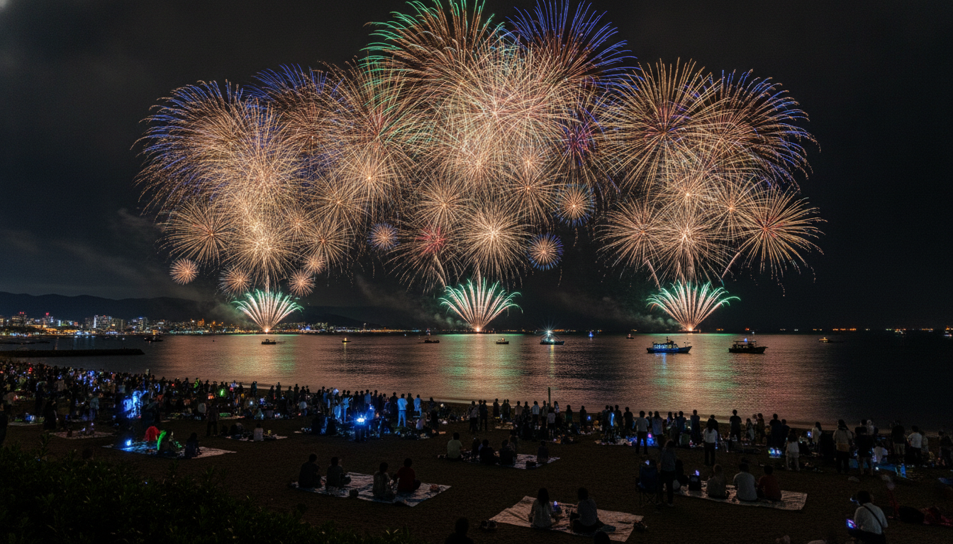 柏崎花火2026は公式無料観覧席で迫力満点の花火が楽しめる