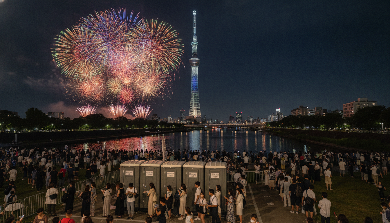 隅田川花火大会2026のトイレ対策は「事前準備」と「時間管理」がカギ
