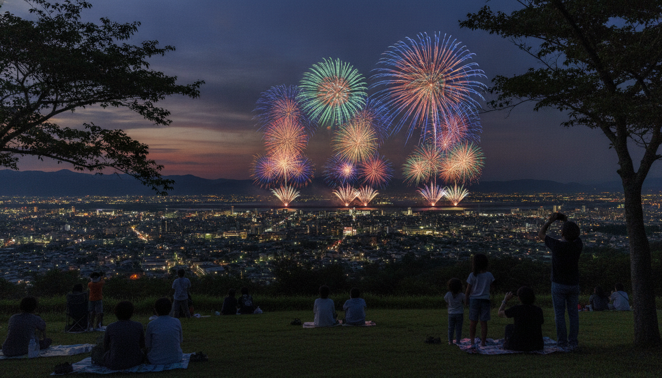 長岡花火大会2026で遠くから見える場所は「高台」や「屋上」がおすすめ