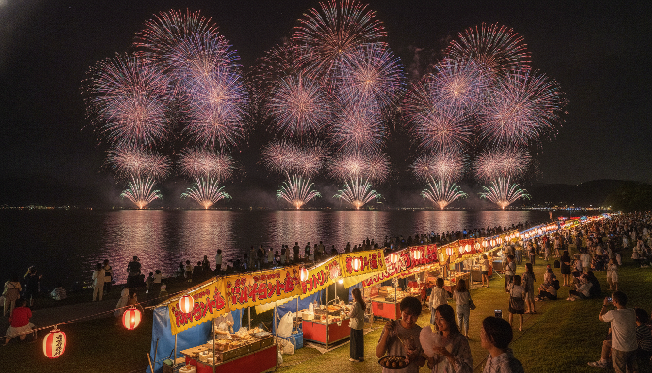 びわ湖花火大会2026の屋台は湖畔一帯で楽しめる