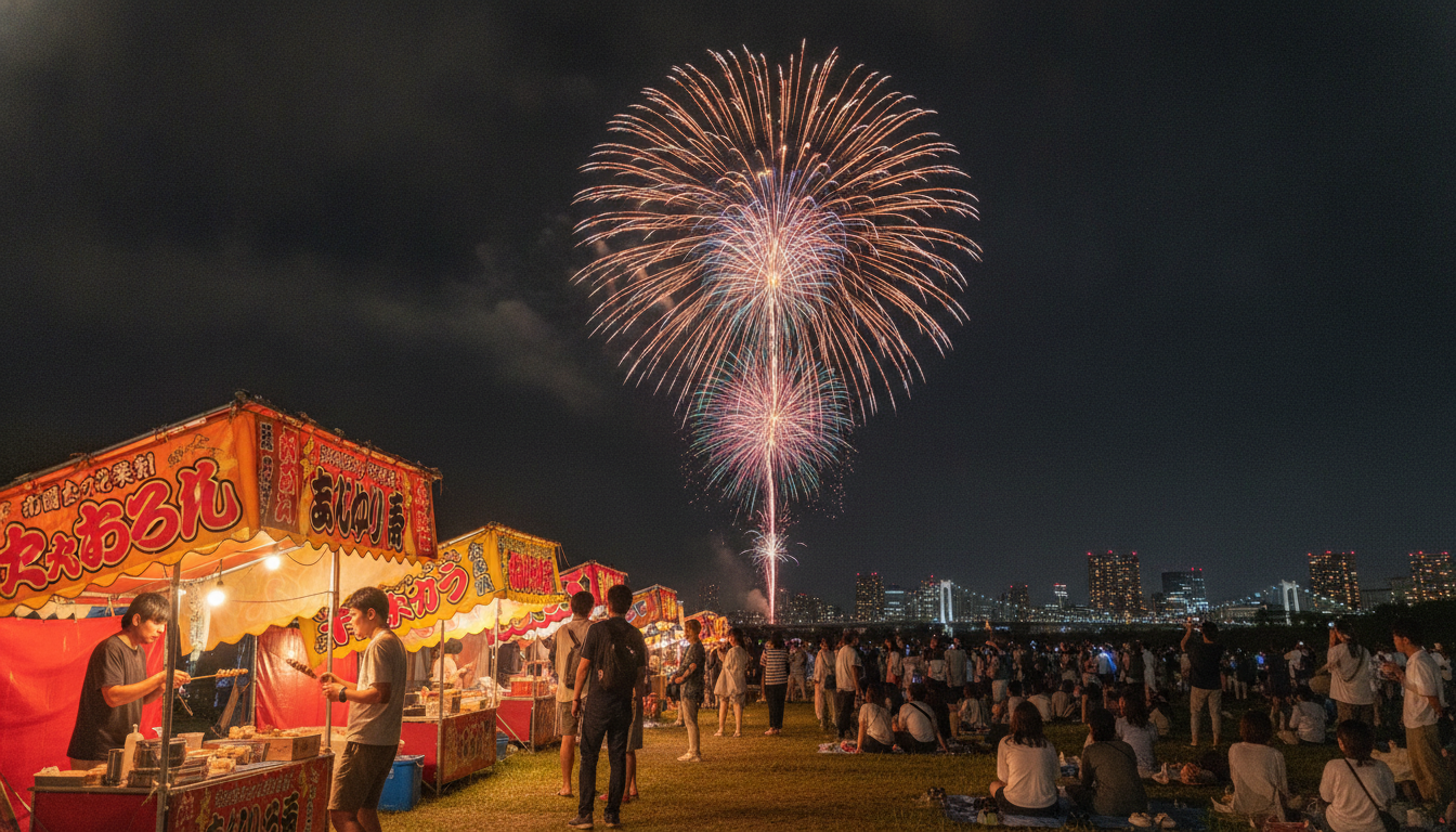 いたばし花火大会2026の屋台は無料エリアと有料席エリアの両方に出店予定