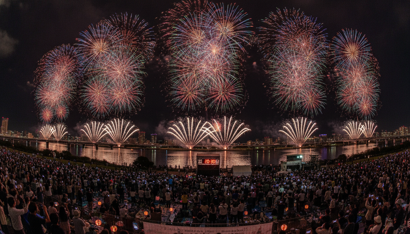 いたばし花火大会2026の終了時間は20時30分