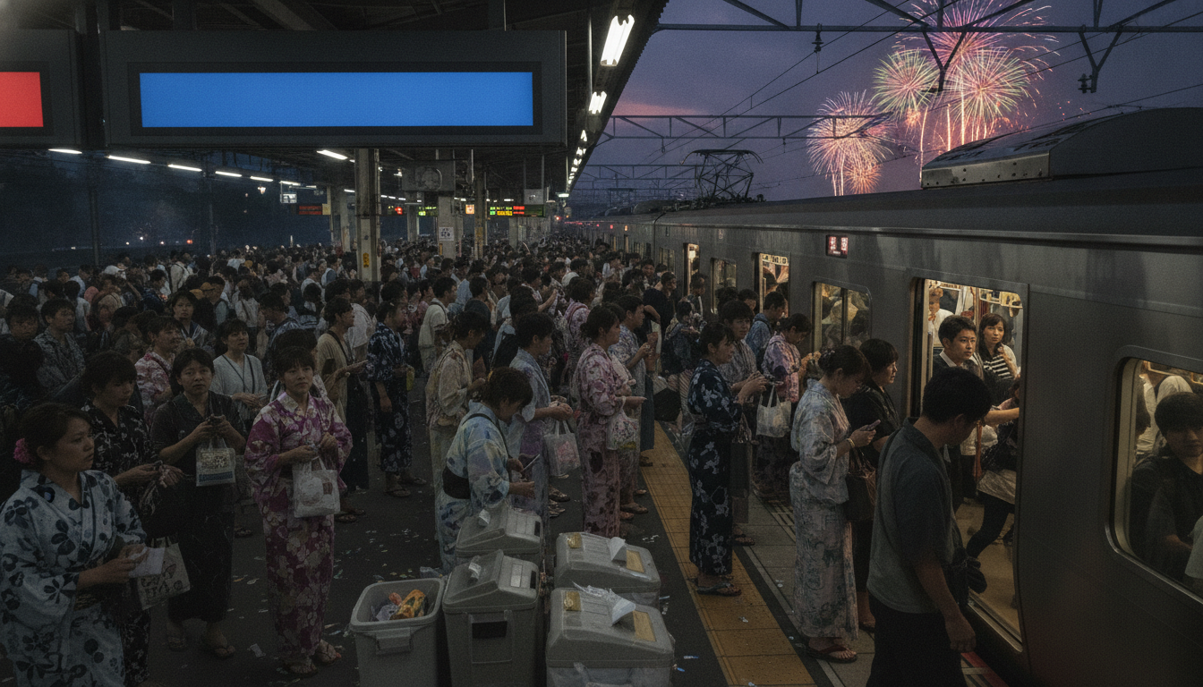 なぜ熊谷花火大会の帰りは電車が混雑するのか