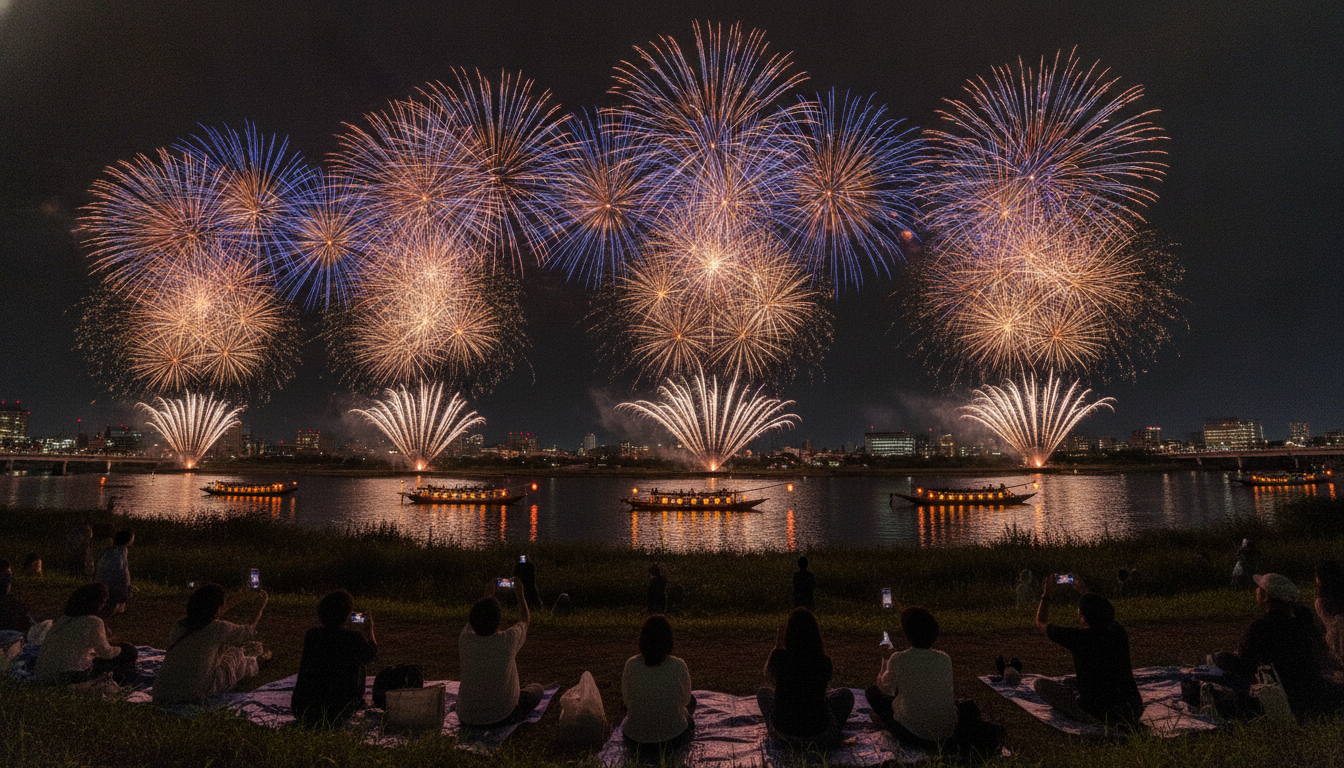 天神祭花火2026はチケットなしでも無料エリアから十分に楽しめます