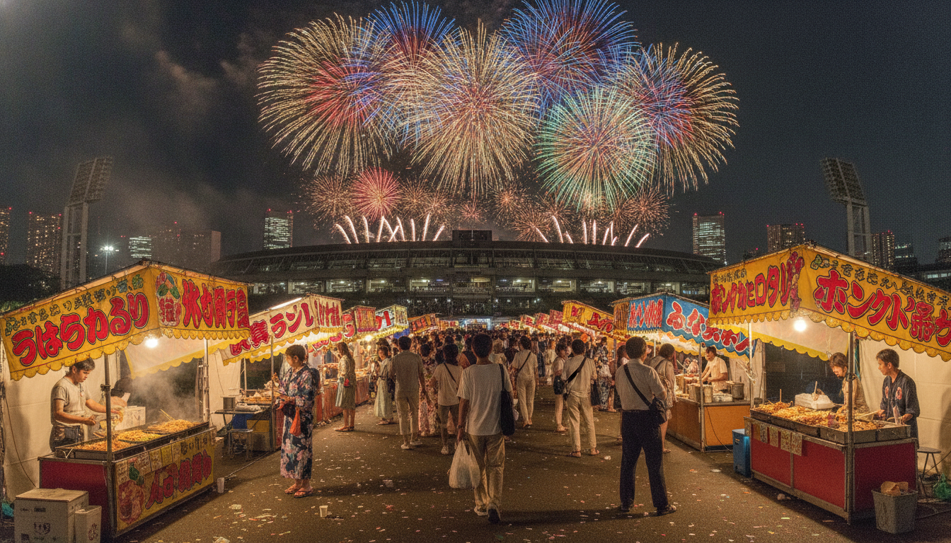 神宮外苑花火大会2026の屋台は神宮球場外周が中心になる見込み