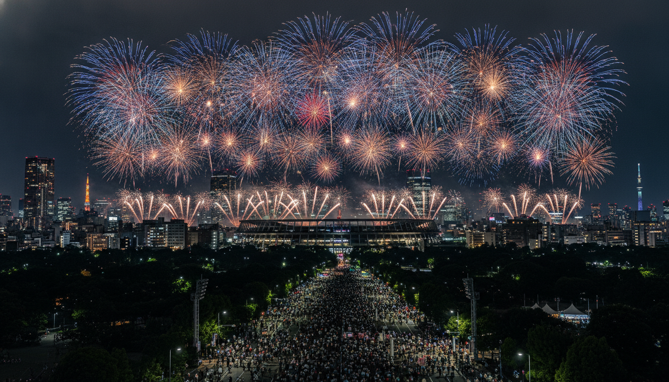 神宮外苑花火大会2026の終了時間は「20時30分」が目安