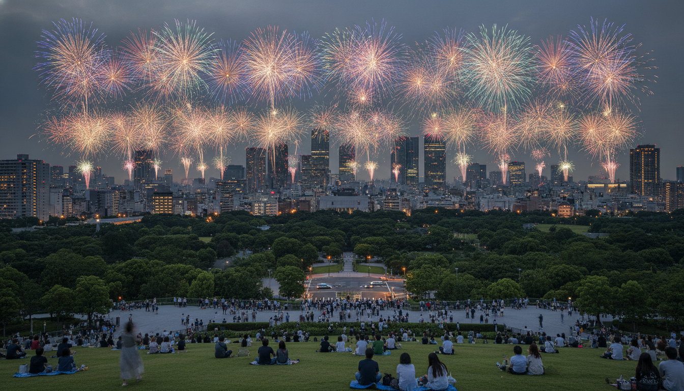 【結論】神宮外苑花火大会2026に公式の無料観覧席はない