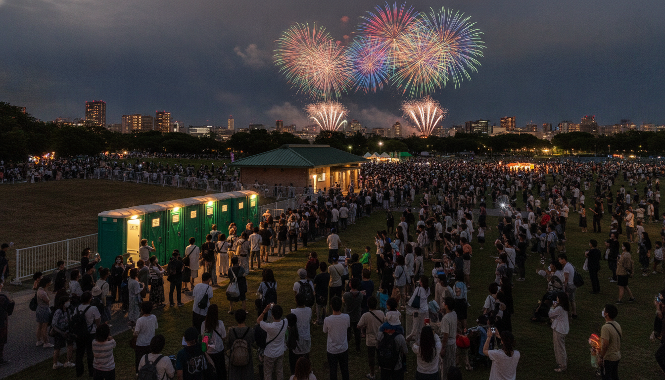 なぜ立川花火大会のトイレはこれほど混雑するのか