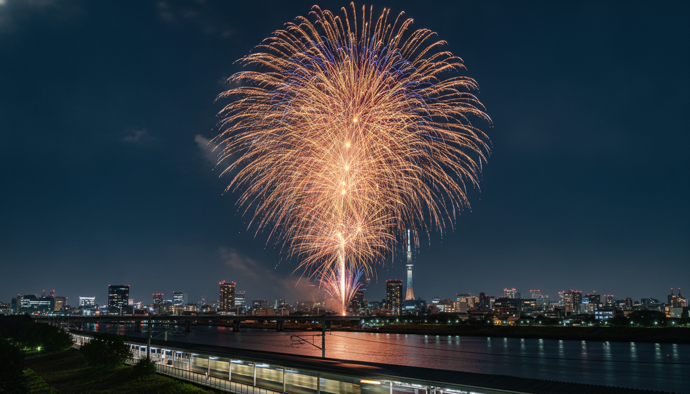 立川花火大会2026の終了時間は20:15です