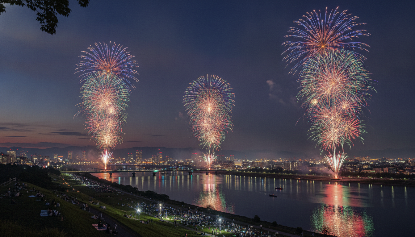 桑名水郷花火大会2026は全席有料制！穴場は少し離れた場所にある