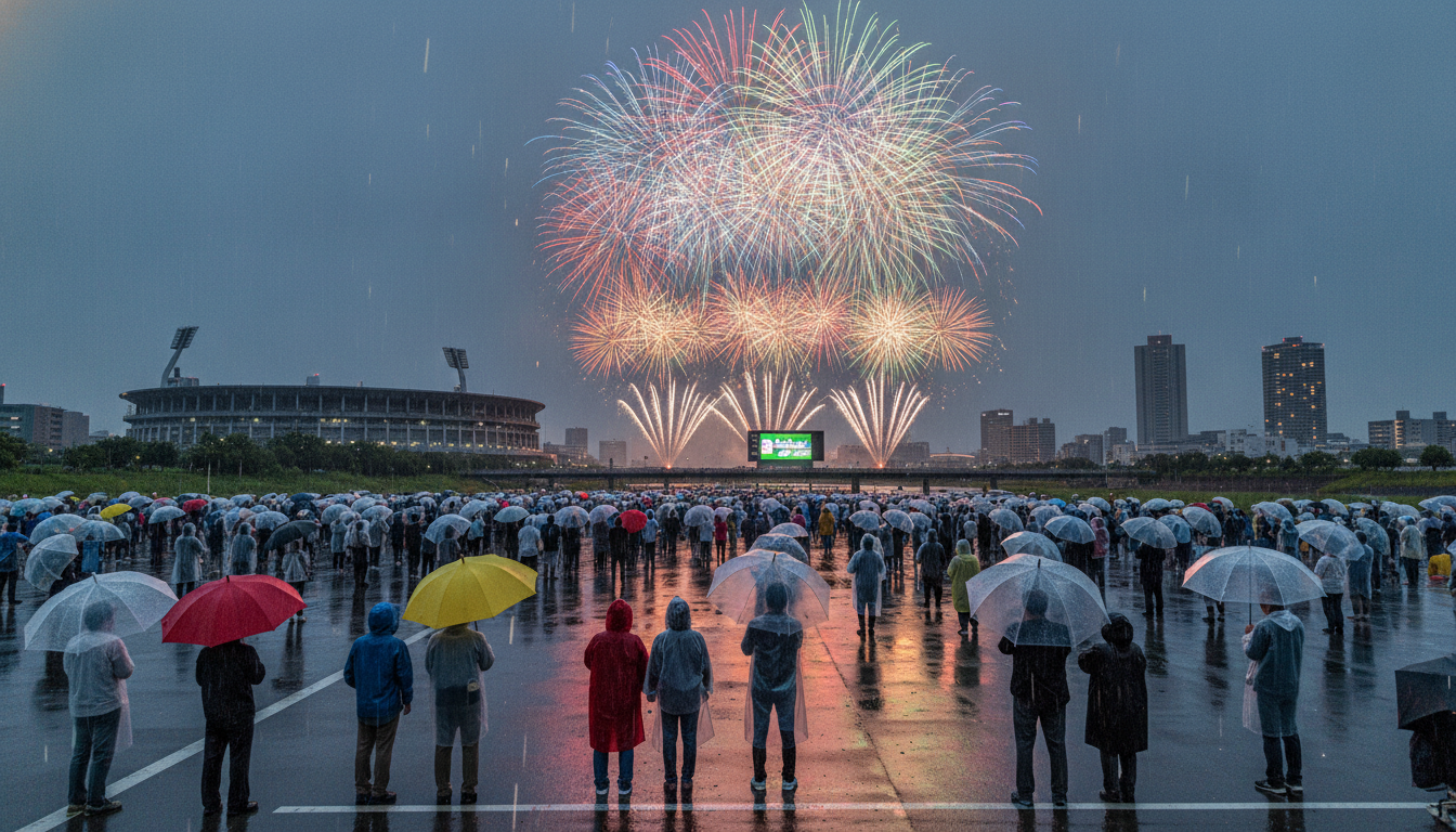 豊田おいでんまつり花火大会2026は雨天決行!ただし荒天時は中止となります