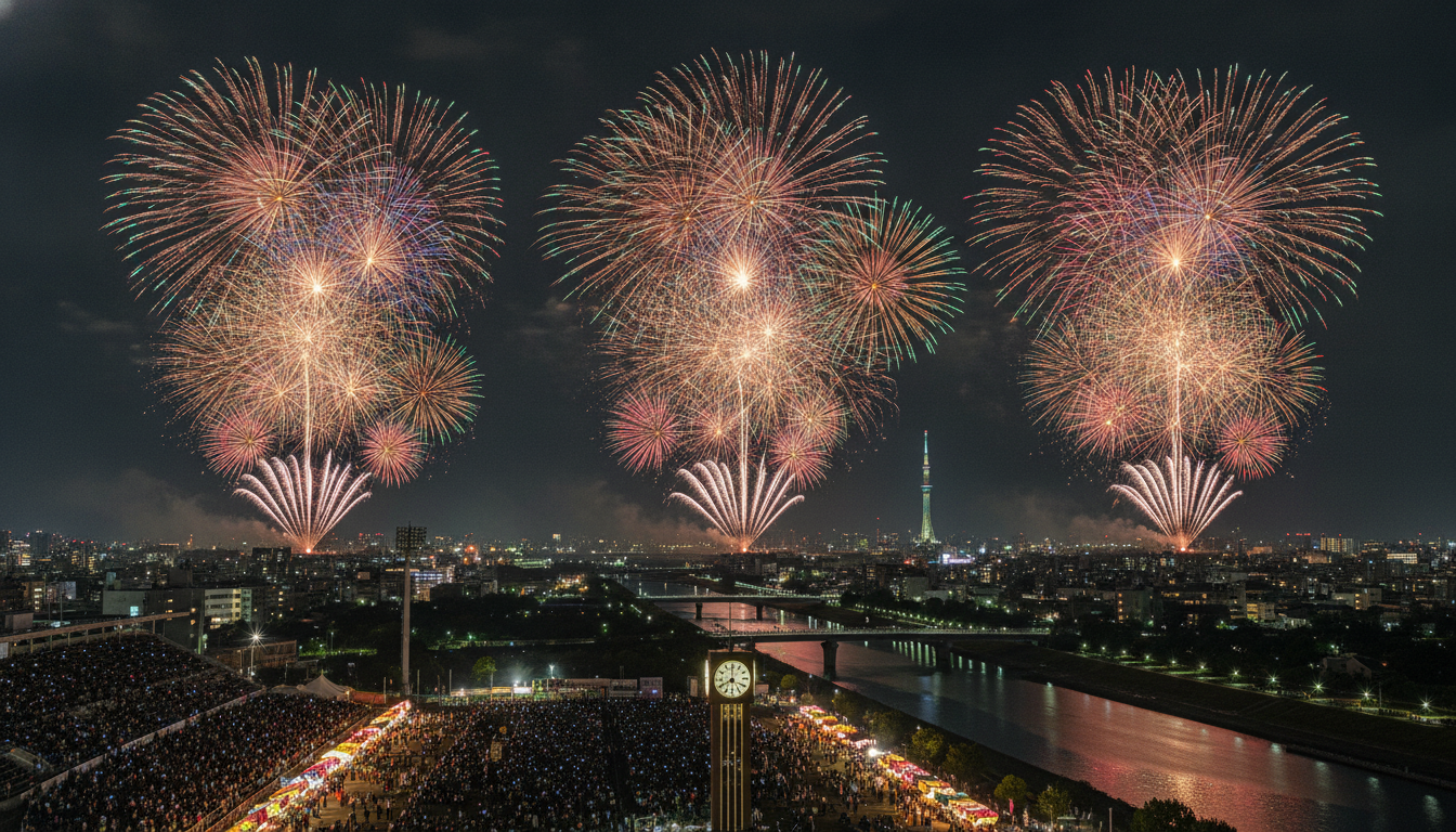 八王子花火大会2026は20時15分まで開催される